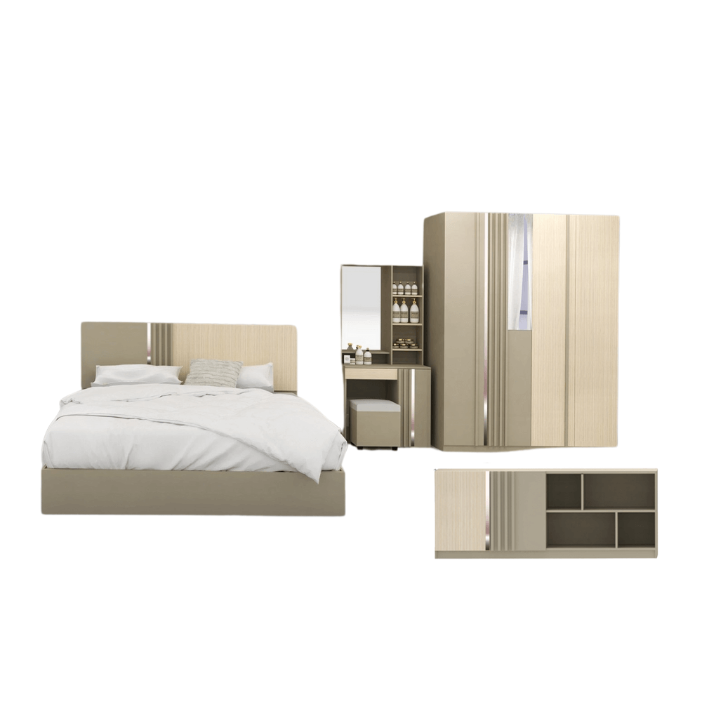 ชุดห้องนอน + ที่นอน PVC 6 ฟุต WISDOM DESIGN FURNITURE รุ่น MARTIN สีโซลิค_7